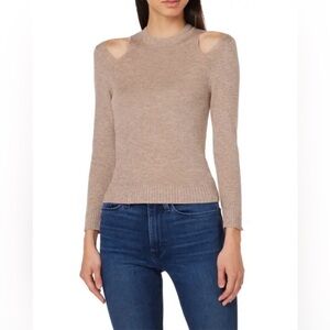 BNWOT HUDSON Womens Cut Out Ls Sweater size M  100% soft merino wool